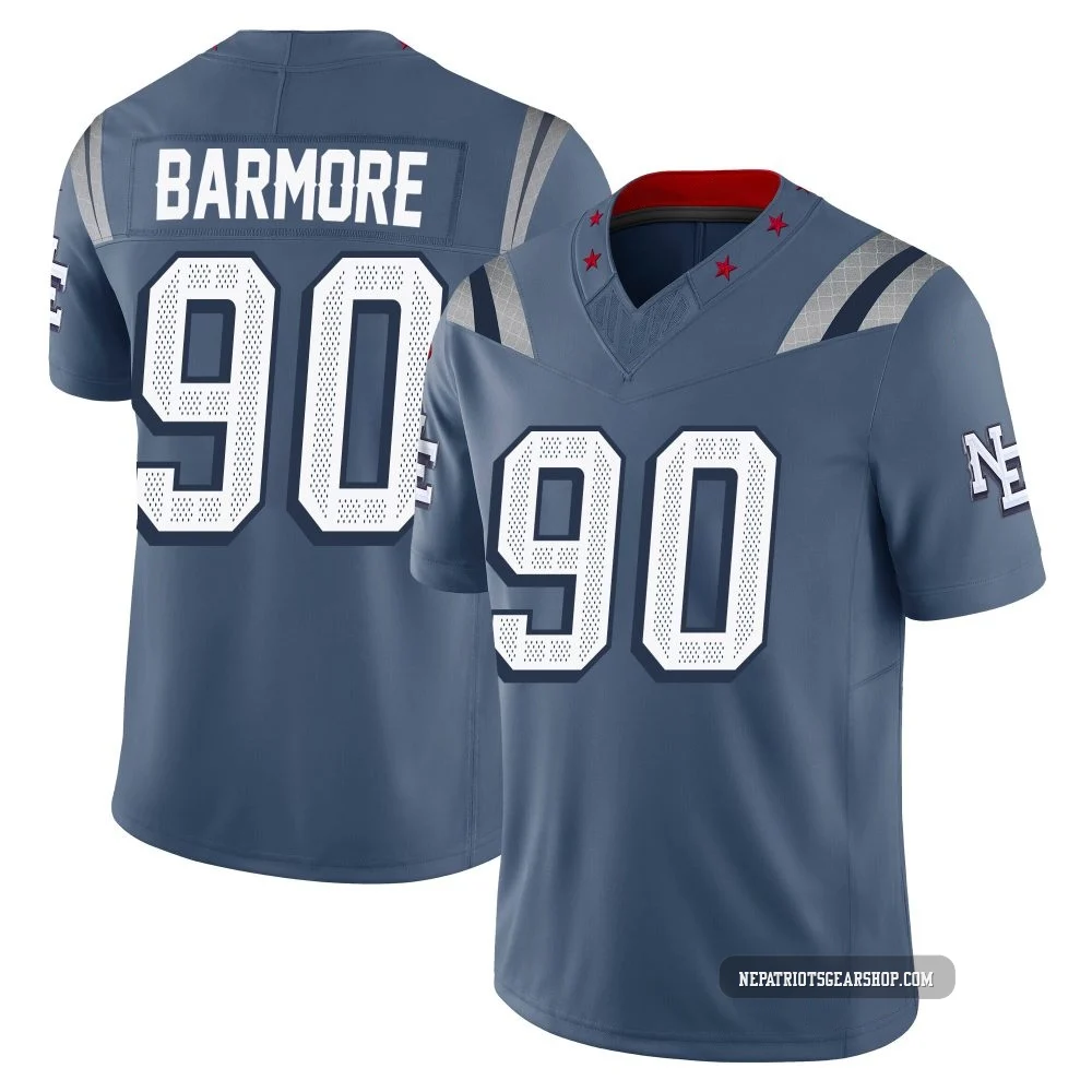 Christian Barmore ＃90 New England Patriots Limited Storm 2025 Rivalries Collection Jersey - Youth Blue