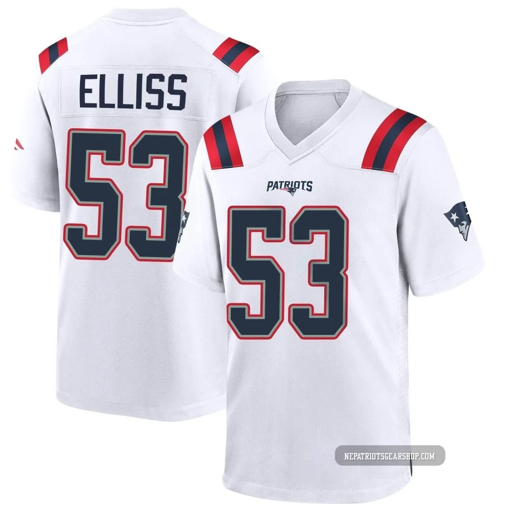 Christian Elliss ＃53 New England Patriots Game Jersey - Men's White
