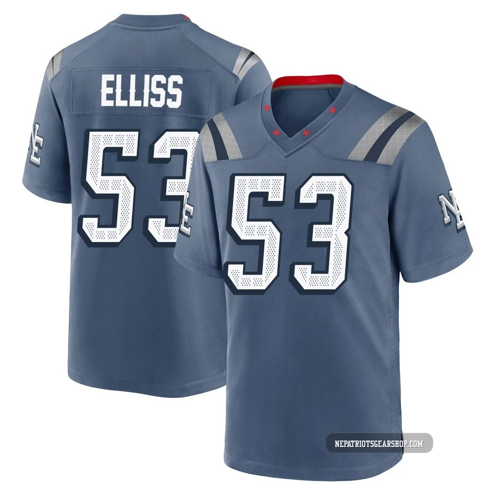 Christian Elliss ＃53 New England Patriots Game Storm 2025 Rivalries Collection Jersey - Youth Blue