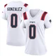Christian Gonzalez ＃0 New England Patriots Game Jersey - Women's White