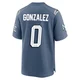 Christian Gonzalez ＃0 New England Patriots Game Storm 2025 Rivalries Collection Jersey - Men's Blue