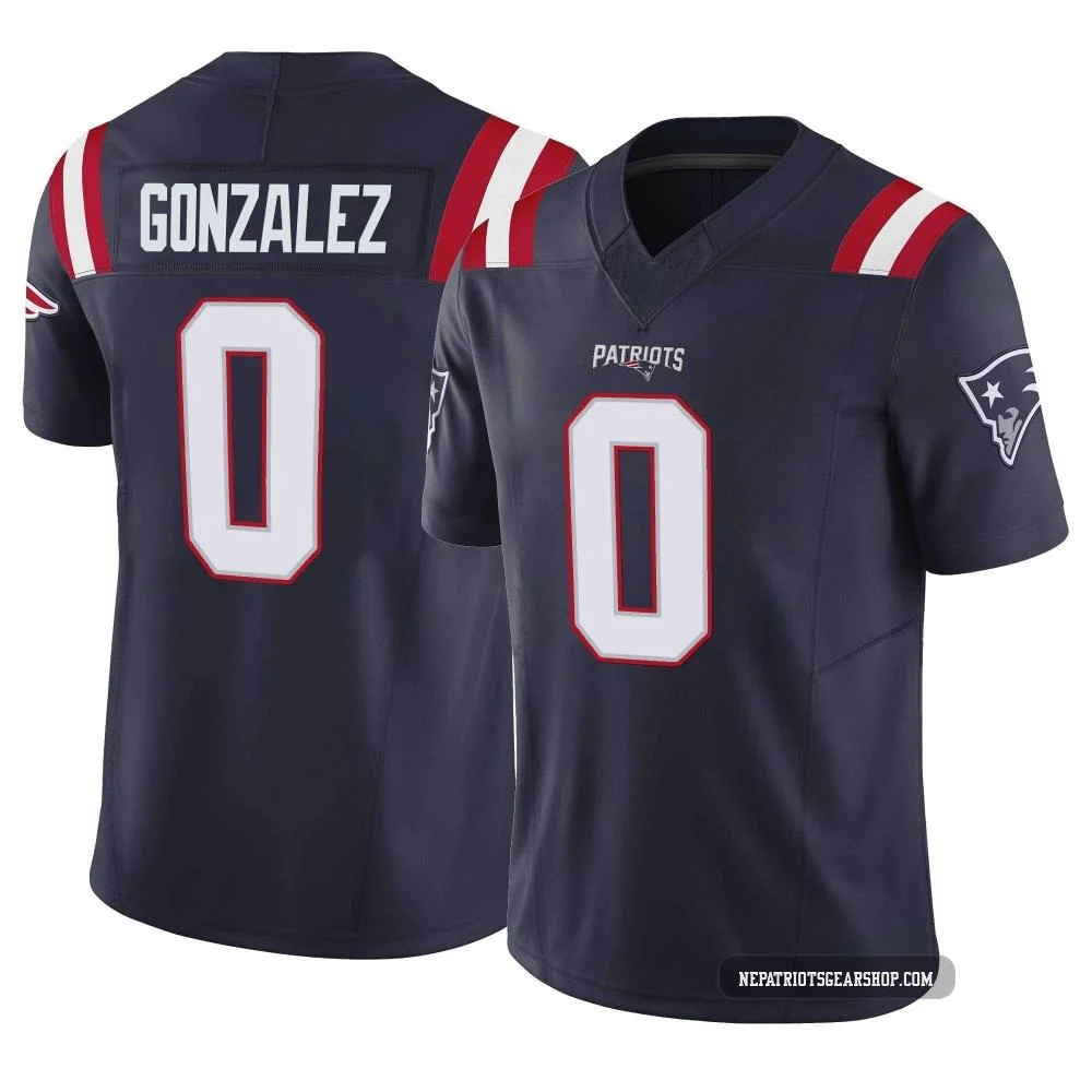 Christian Gonzalez ＃0 New England Patriots Limited Vapor F.U.S.E. Jersey - Men's Navy