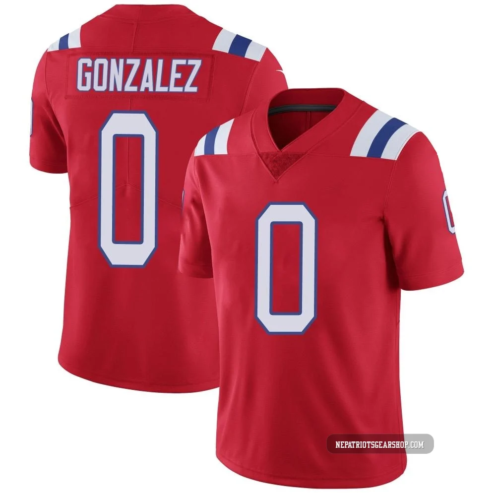 Christian Gonzalez ＃0 New England Patriots Limited Vapor Untouchable Alternate Jersey - Men's Red