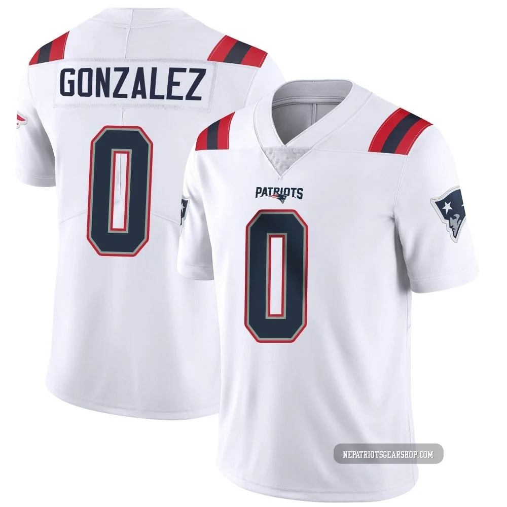 Christian Gonzalez ＃0 New England Patriots Limited Vapor Untouchable Jersey - Men's White