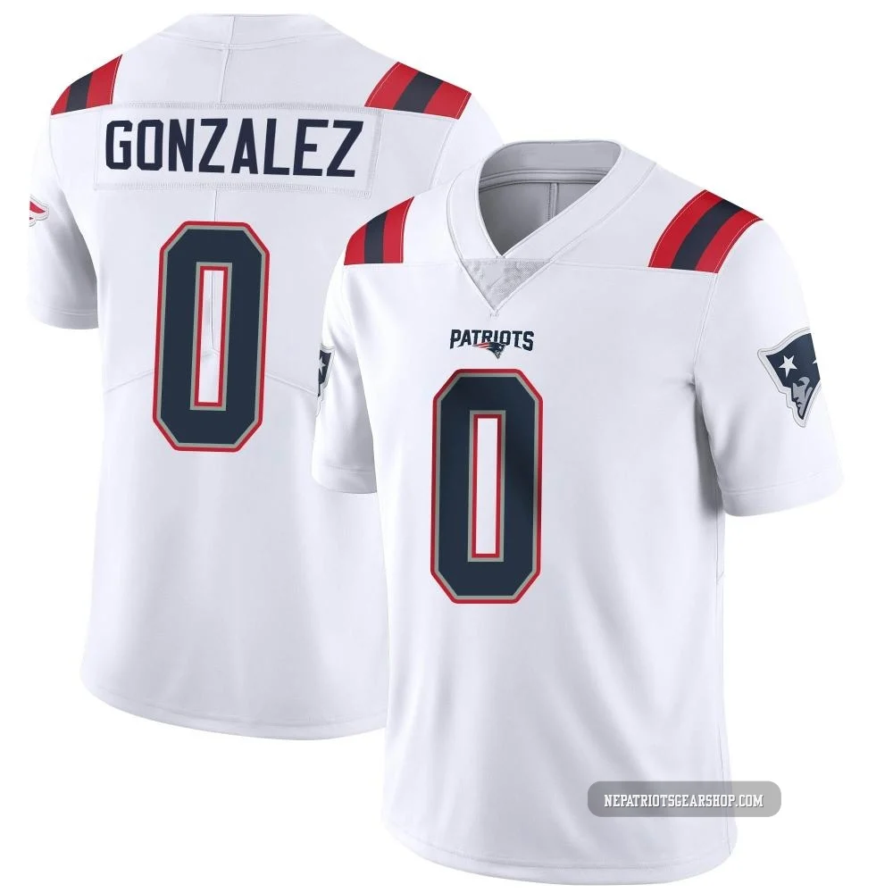 Christian Gonzalez ＃0 New England Patriots Limited Vapor Untouchable Jersey - Youth White