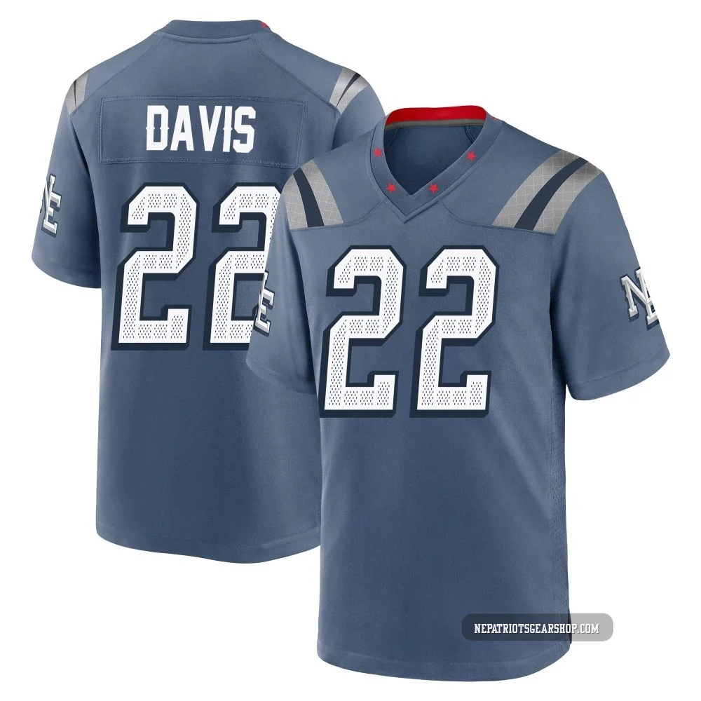 Cody Davis ＃22 New England Patriots Game Storm 2025 Rivalries Collection Jersey - Men's Blue