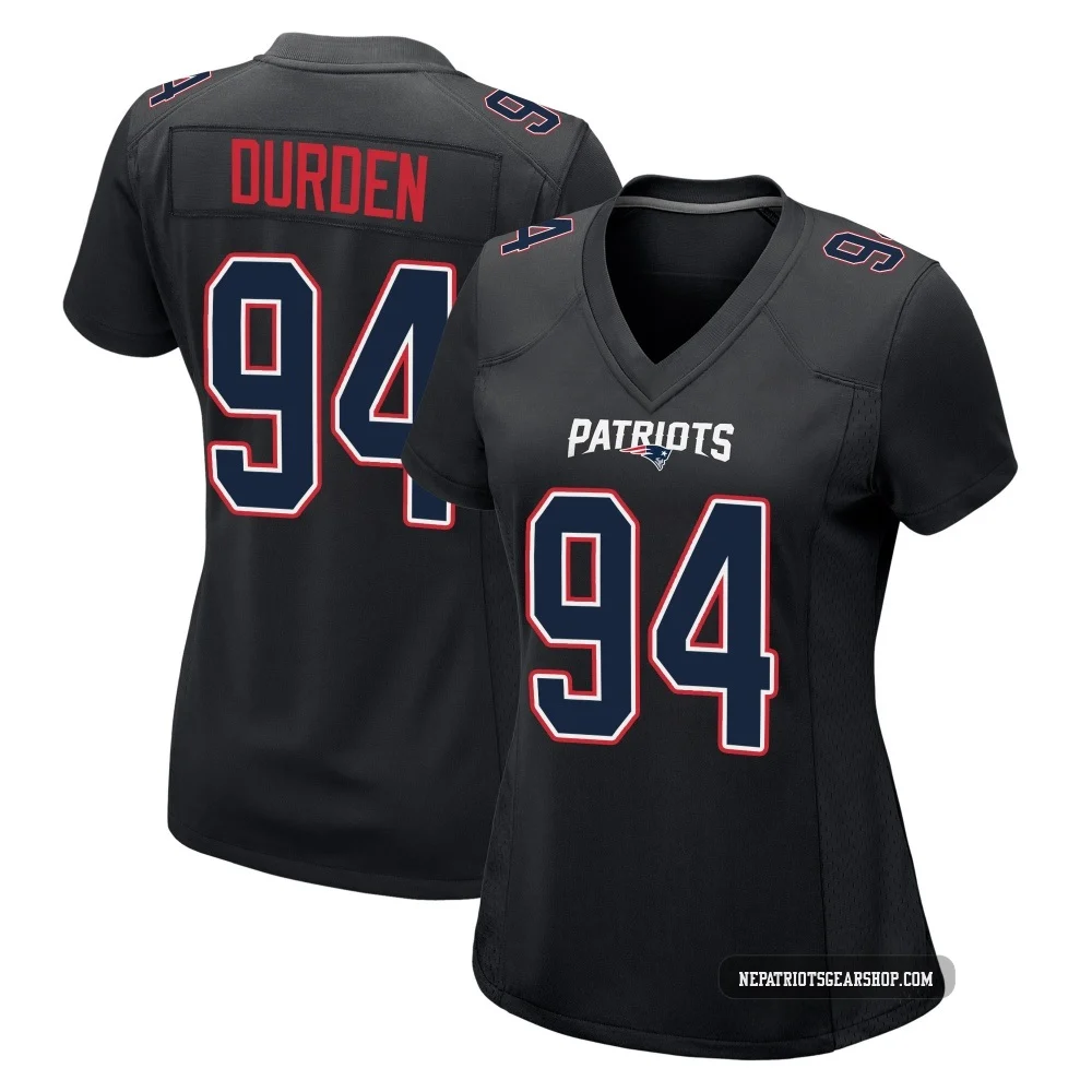 Cory Durden ＃94 New England Patriots Game Carbon Fashion Jersey - Women's Black