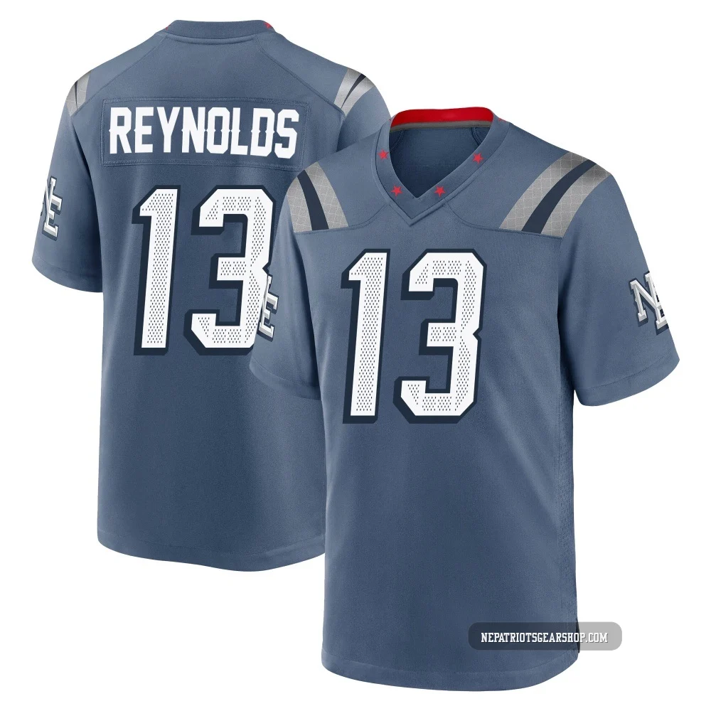 Craig Reynolds ＃13 New England Patriots Game Storm 2025 Rivalries Collection Jersey - Men's Blue