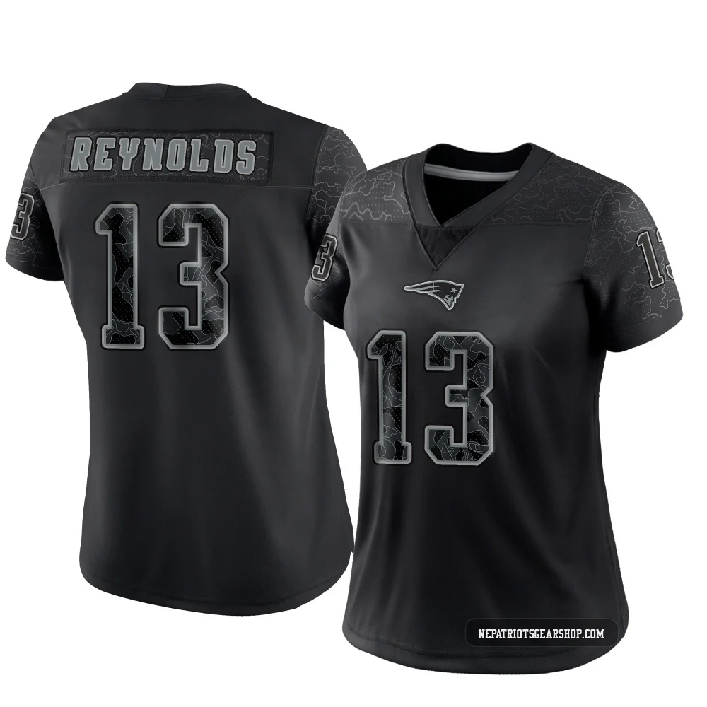 Craig Reynolds ＃13 New England Patriots Limited Reflective Jersey - Women's Black