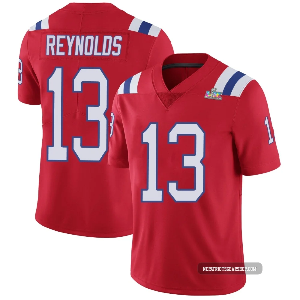 Craig Reynolds ＃13 New England Patriots Limited Vapor Untouchable Alternate Super Bowl LX Patch Jersey - Men's Red