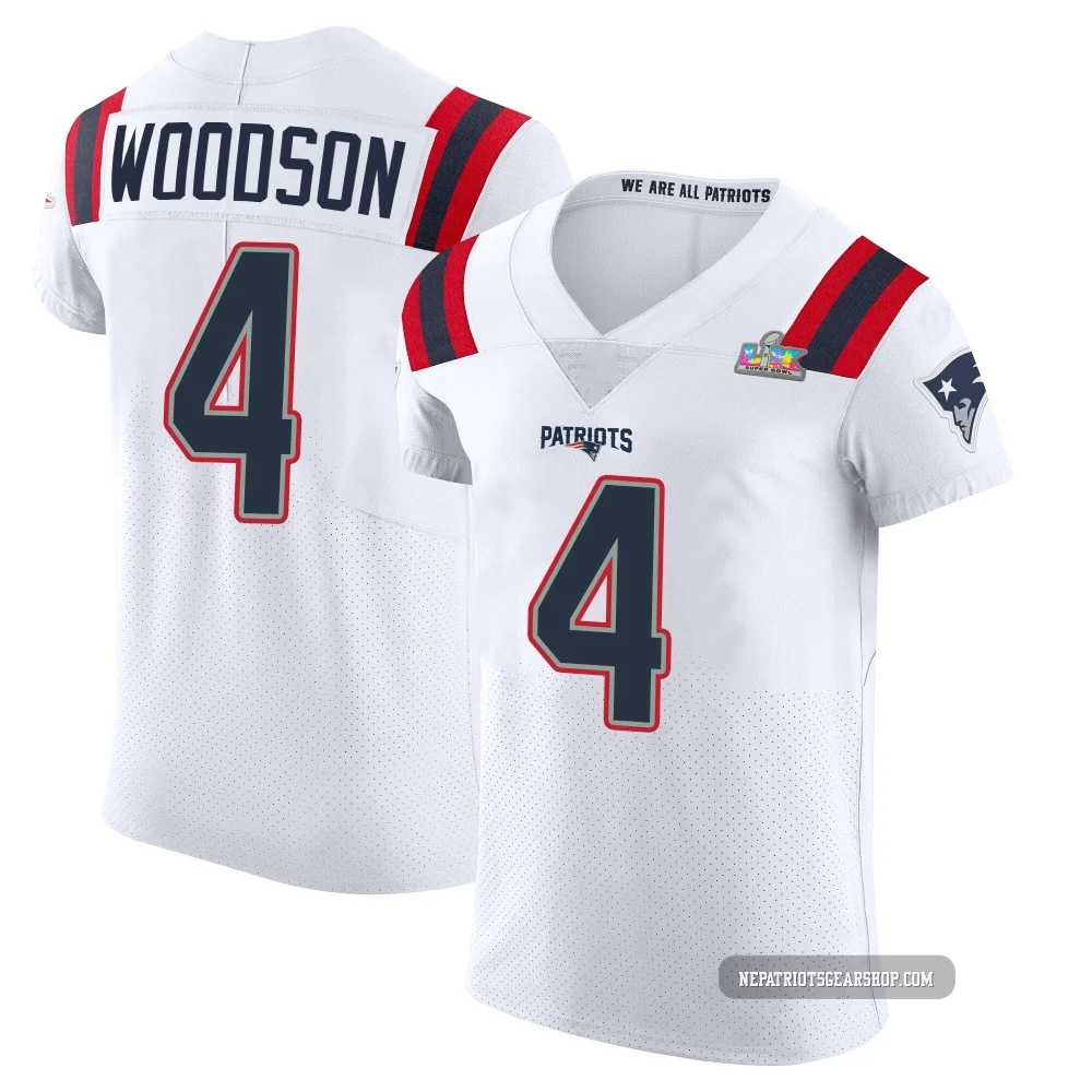 Craig Woodson ＃4 New England Patriots Elite Vapor Untouchable Super Bowl LX Patch Jersey - Men's White