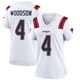 Craig Woodson ＃4 New England Patriots Game Jersey - Women's White