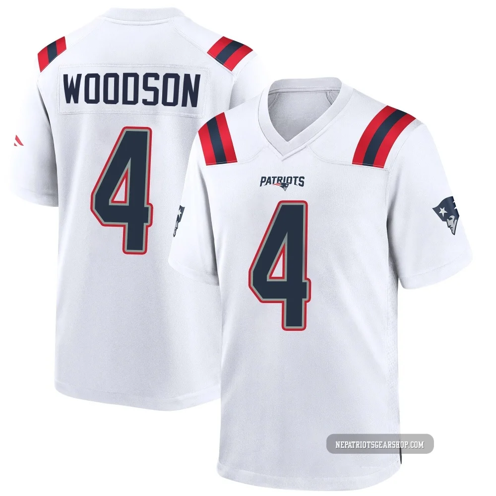 Craig Woodson ＃4 New England Patriots Game Jersey - Youth White