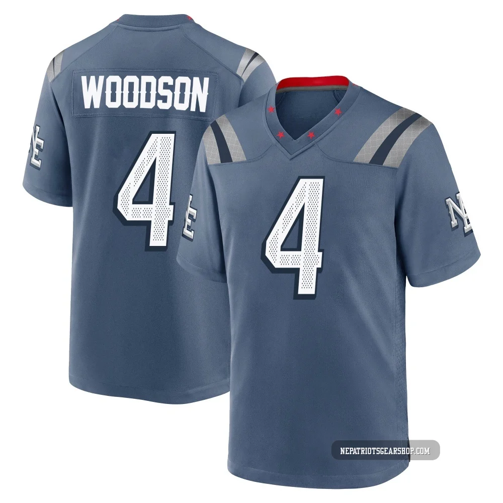 Craig Woodson ＃4 New England Patriots Game Storm 2025 Rivalries Collection Jersey - Men's Blue