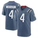 Craig Woodson ＃4 New England Patriots Game Storm 2025 Rivalries Collection Jersey - Youth Blue