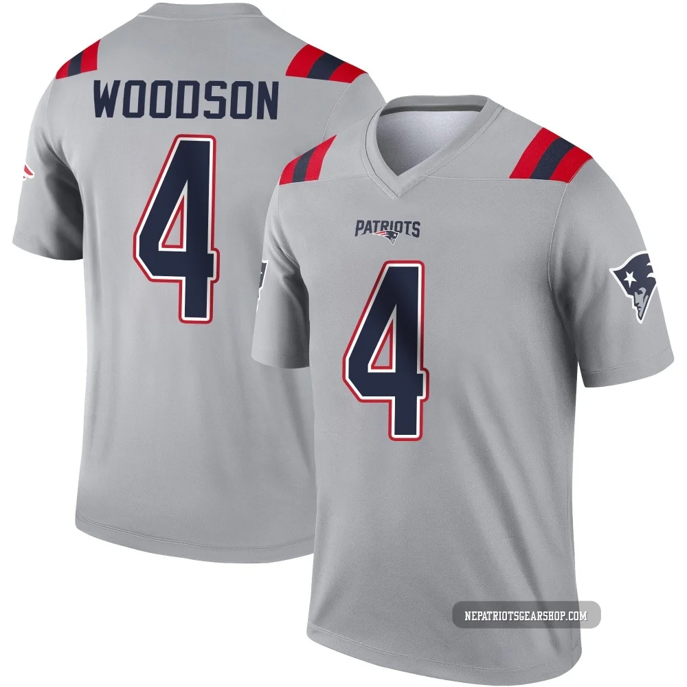 Craig Woodson ＃4 New England Patriots Legend Inverted Jersey - Men's Gray