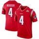 Craig Woodson ＃4 New England Patriots Legend Inverted Super Bowl LX Patch Jersey - Men's Red