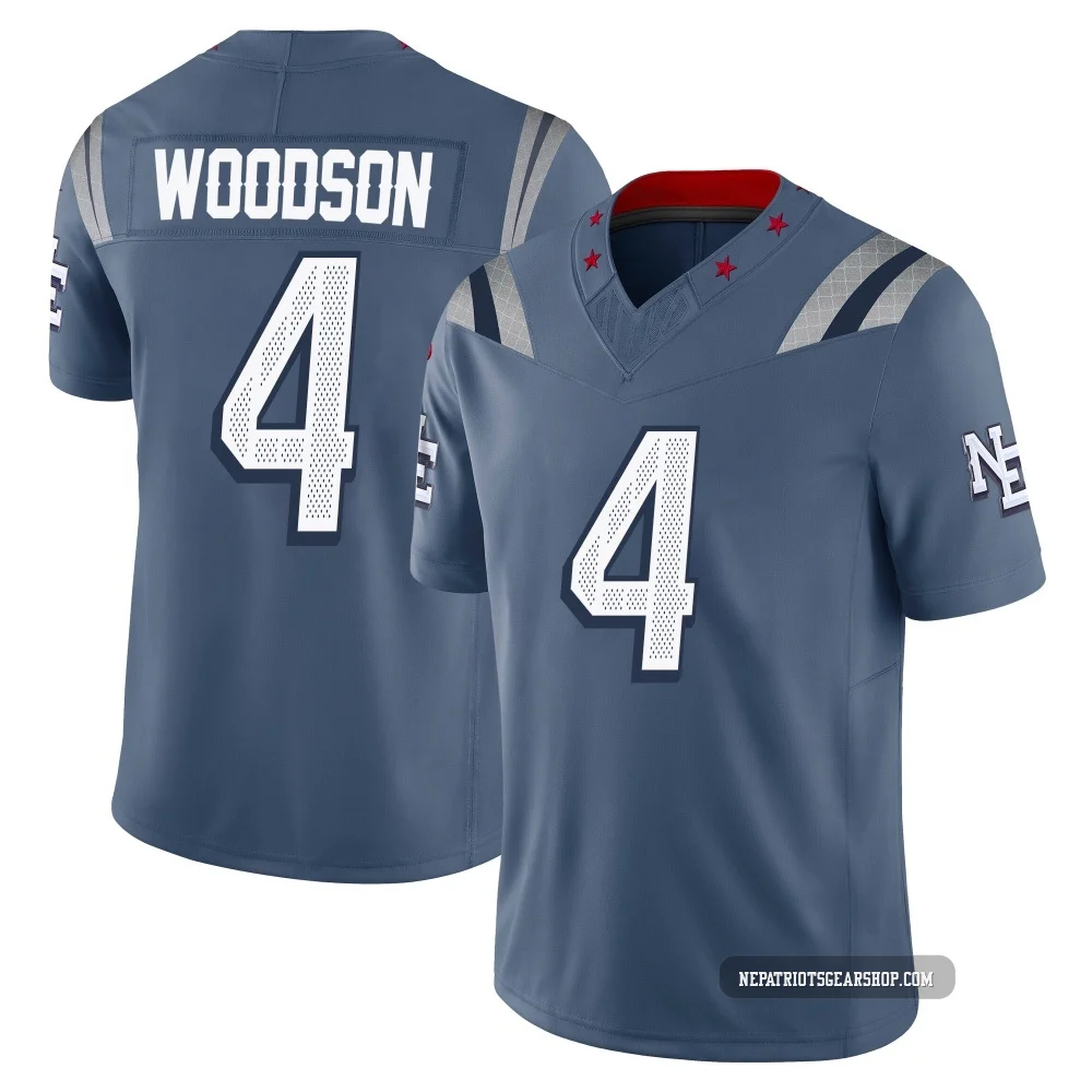 Craig Woodson ＃4 New England Patriots Limited Storm 2025 Rivalries Collection Jersey - Men's Blue