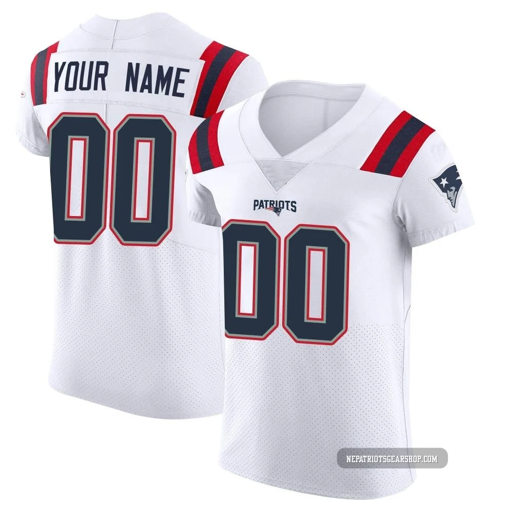 Custom ＃00 New England Patriots Elite Vapor Untouchable Jersey - Men's White