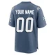 Custom ＃00 New England Patriots Game Storm 2025 Rivalries Collection Jersey - Youth Blue