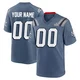 Custom ＃00 New England Patriots Game Storm 2025 Rivalries Collection Super Bowl LX Patch Jersey - Youth Blue