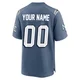 Custom ＃00 New England Patriots Game Storm 2025 Rivalries Collection Super Bowl LX Patch Jersey - Youth Blue