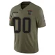 Custom ＃00 New England Patriots Limited 2025 Salute to Service Jersey - Men's Olive