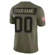 Custom ＃00 New England Patriots Limited 2025 Salute to Service Jersey - Men's Olive