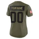 Custom ＃00 New England Patriots Limited 2025 Salute to Service Jersey - Women's Olive