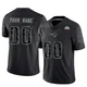 Custom ＃00 New England Patriots Limited Reflective Super Bowl LX Patch Jersey - Men's Black