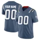 Custom ＃00 New England Patriots Limited Storm 2025 Rivalries Collection Jersey - Men's Blue