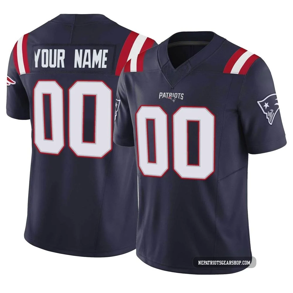 Custom ＃00 New England Patriots Limited Vapor F.U.S.E. Jersey - Men's Navy