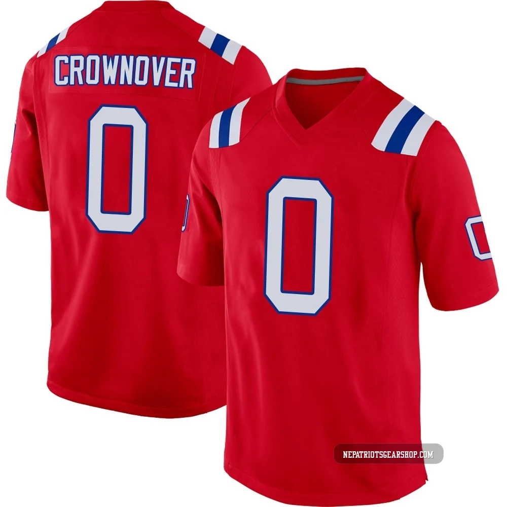 Dametrious Crownover ＃0 New England Patriots Game Alternate Jersey - Men's Red