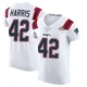 Darius Harris ＃42 New England Patriots Elite Vapor Untouchable Super Bowl LX Patch Jersey - Men's White