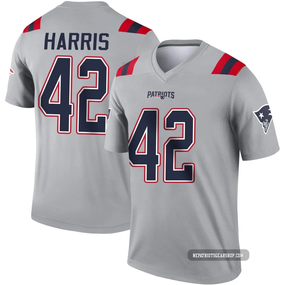 Darius Harris ＃42 New England Patriots Legend Inverted Jersey - Men's Gray
