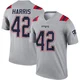 Darius Harris ＃42 New England Patriots Legend Inverted Jersey - Men's Gray