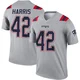 Darius Harris ＃42 New England Patriots Legend Inverted Jersey - Youth Gray