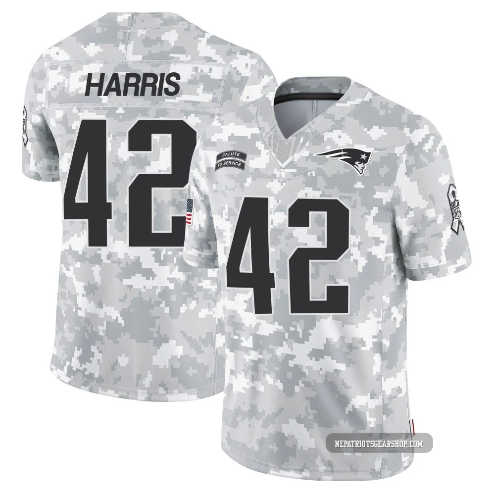 Darius Harris ＃42 New England Patriots Limited 2024 Salute to Service Jersey - Youth Arctic Camo