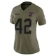 Darius Harris ＃42 New England Patriots Limited 2025 Salute to Service Jersey - Women's Olive
