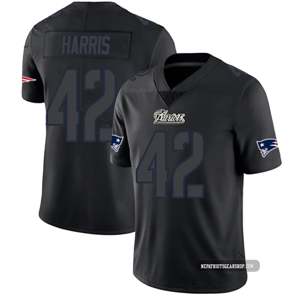 Darius Harris ＃42 New England Patriots Limited Jersey - Youth Black Impact