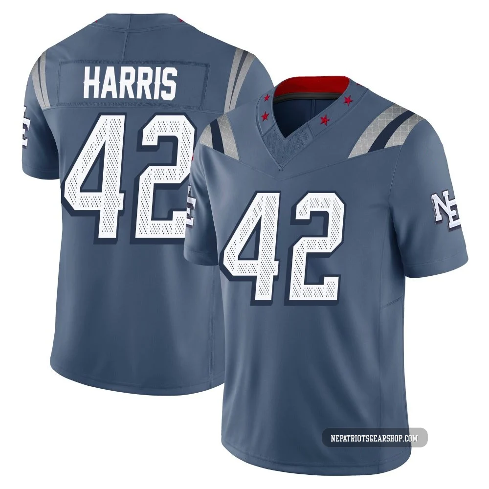 Darius Harris ＃42 New England Patriots Limited Storm 2025 Rivalries Collection Jersey - Men's Blue