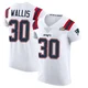 David Wallis ＃30 New England Patriots Elite Vapor Untouchable Super Bowl LX Patch Jersey - Men's White