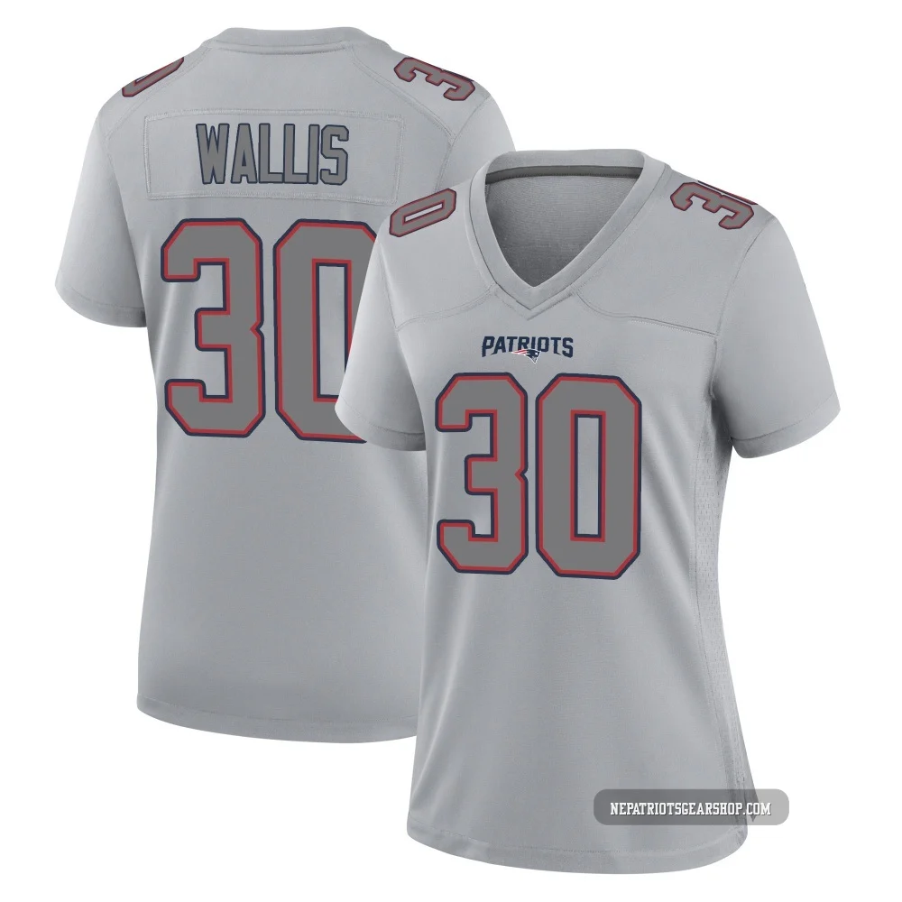 David Wallis ＃30 New England Patriots Game Silver Atmosphere Fashion Jersey - Women's