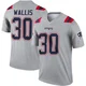 David Wallis ＃30 New England Patriots Legend Inverted Jersey - Men's Gray