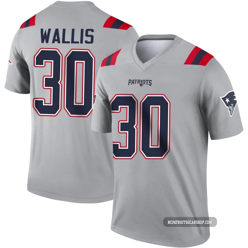 David Wallis ＃30 New England Patriots Legend Inverted Jersey - Youth Gray