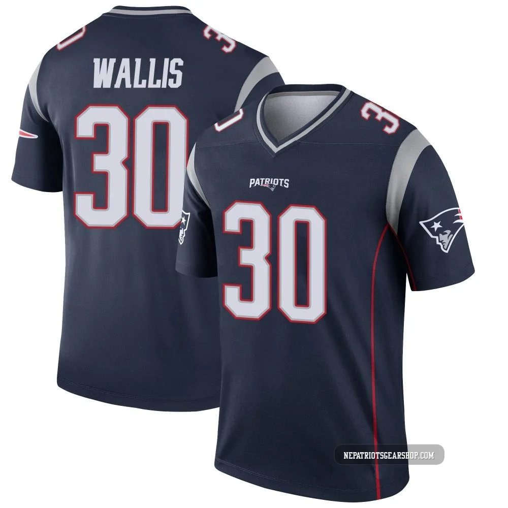 David Wallis ＃30 New England Patriots Legend Jersey - Men's Navy