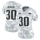 David Wallis ＃30 New England Patriots Limited 2024 Salute to Service Jersey - Women's Arctic Camo