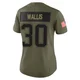 David Wallis ＃30 New England Patriots Limited 2025 Salute to Service Jersey - Women's Olive