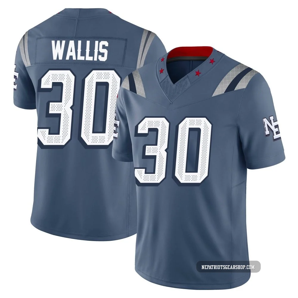 David Wallis ＃30 New England Patriots Limited Storm 2025 Rivalries Collection Jersey - Youth Blue