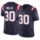 David Wallis ＃30 New England Patriots Limited Vapor F.U.S.E. Jersey - Youth Navy